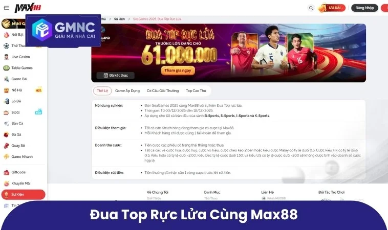 Đua top rực lửa cùng Max88
