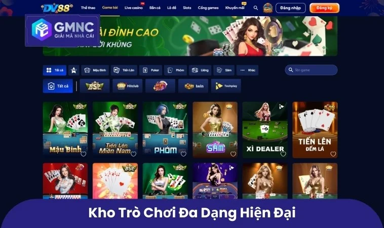 Kho trò chơi đa dạng hiện đại