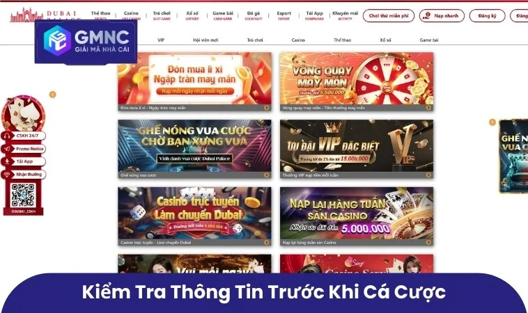 Kiểm tra thông tin trước khi cá cược