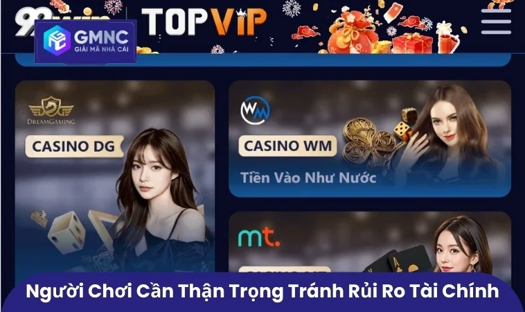 Người chơi cần thận trọng tránh rủi ro tài chính