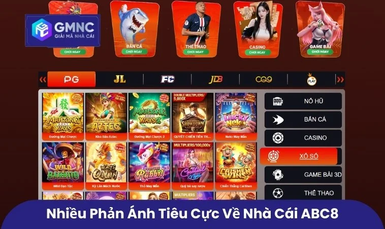 Nhiều phản ánh tiêu cực về nhà cái ABC8