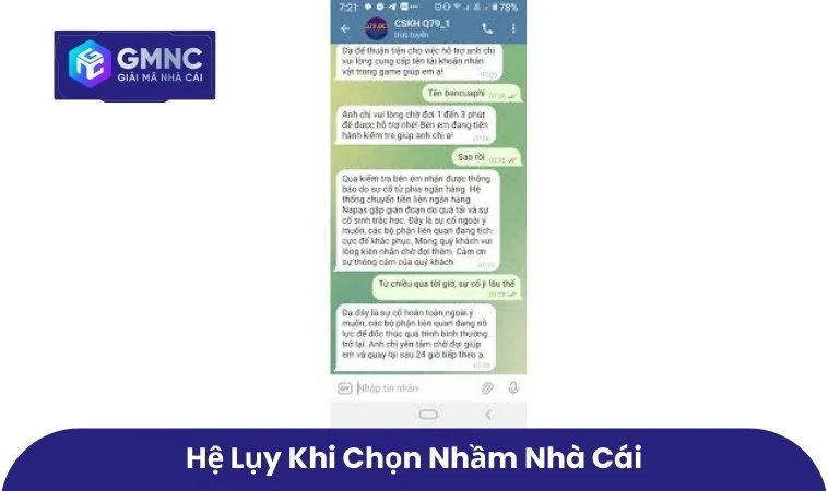Hệ lụy khi chọn nhầm nhà cái