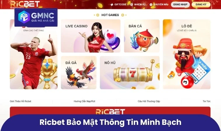 Ricbet bảo mật thông tin minh bạch