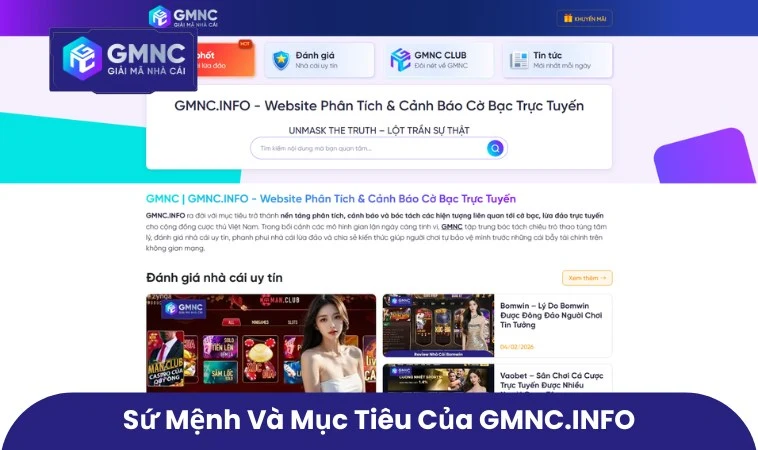 GMNC 67 Sứ mệnh và mục tiêu của GMNC - GMNC.INFO