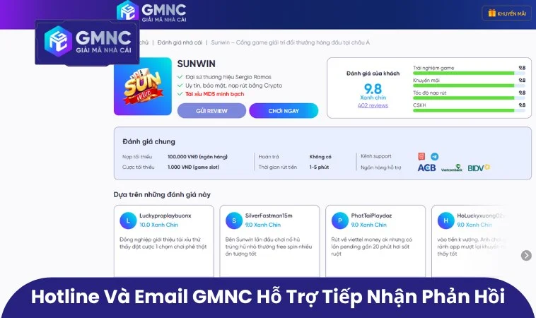 Giải Đáp Thắc Mắc GMNC.VIP Hỗ Trợ Người Dùng Ra Sao? 3 Tiếp nhận phản hồi, đánh giá thực tế từ người chơi